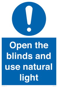 Open the blinds and use natural light
